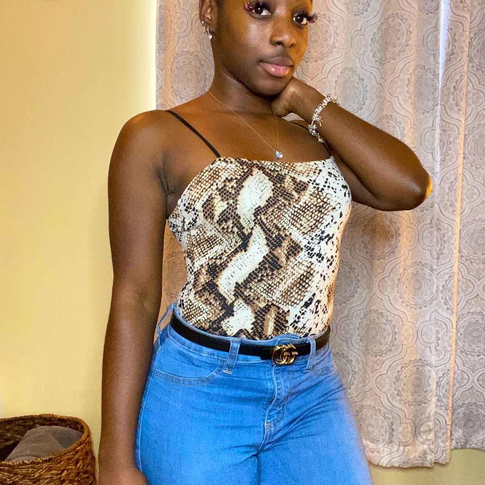 Snakeskin bodysuit